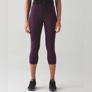 Lululemon Align Crop 19" - Black Cherry